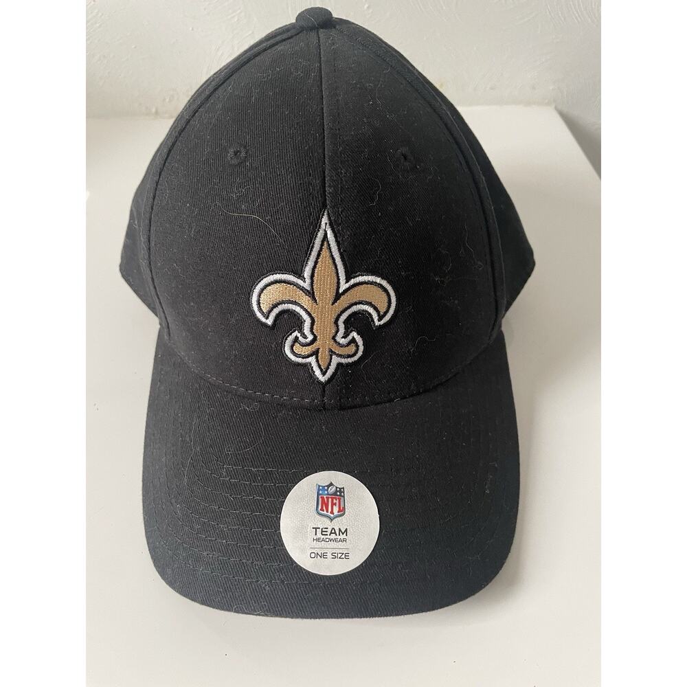 New Orleans Saints Hat NFL Team Logo Headwear One Size Black NWT